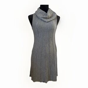 Rebecca Taylor Sweater Dress Women's Size M Gray Sleeveless Sheath Wool Blend